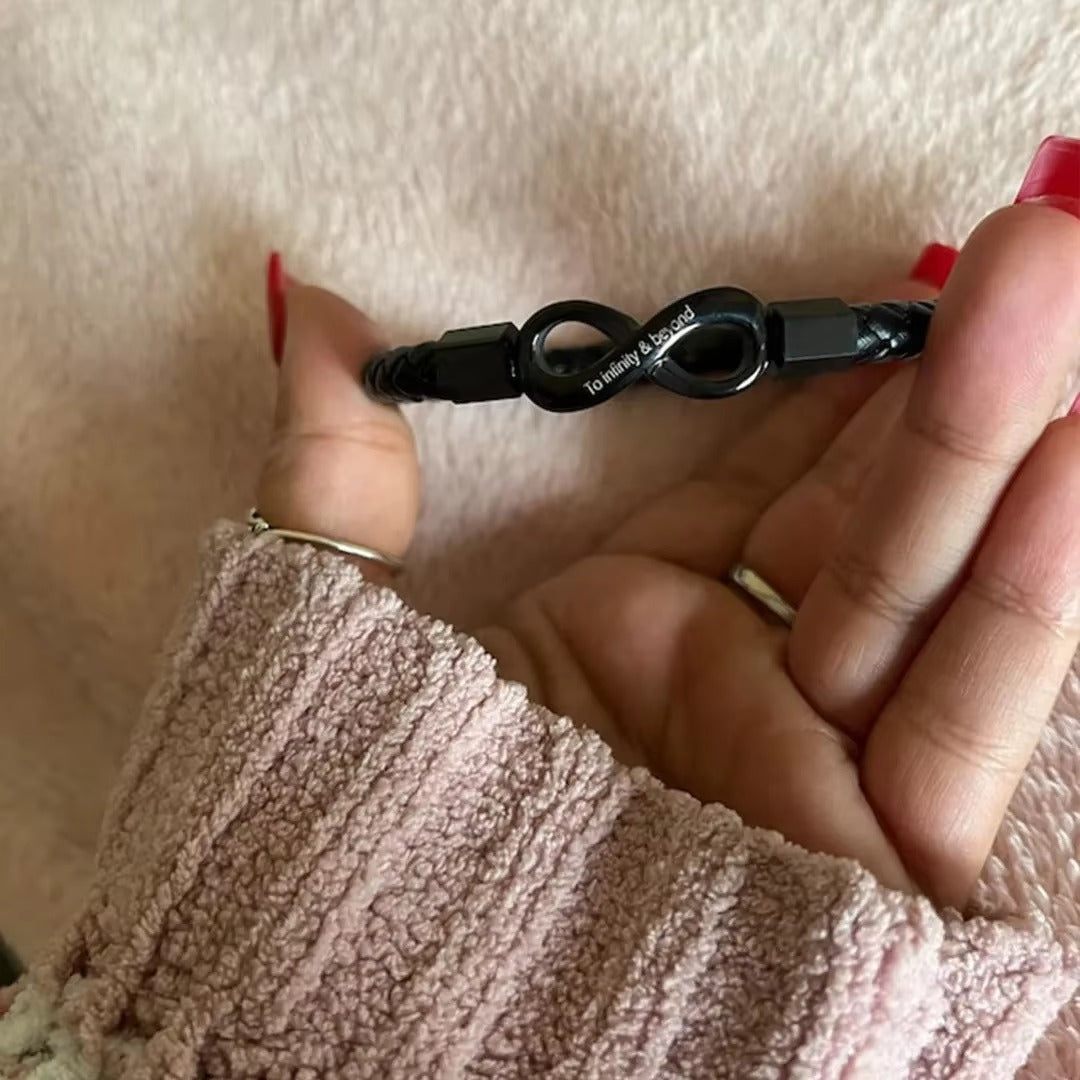 To My Man – Forever & Always Infinity Bracelet with Engraving