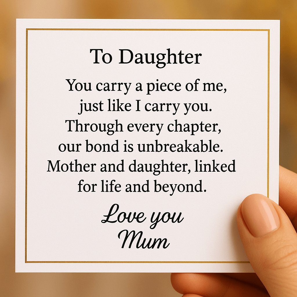 To My Daughter Infinity Heart Bracelet -  Linked forever - from Mum