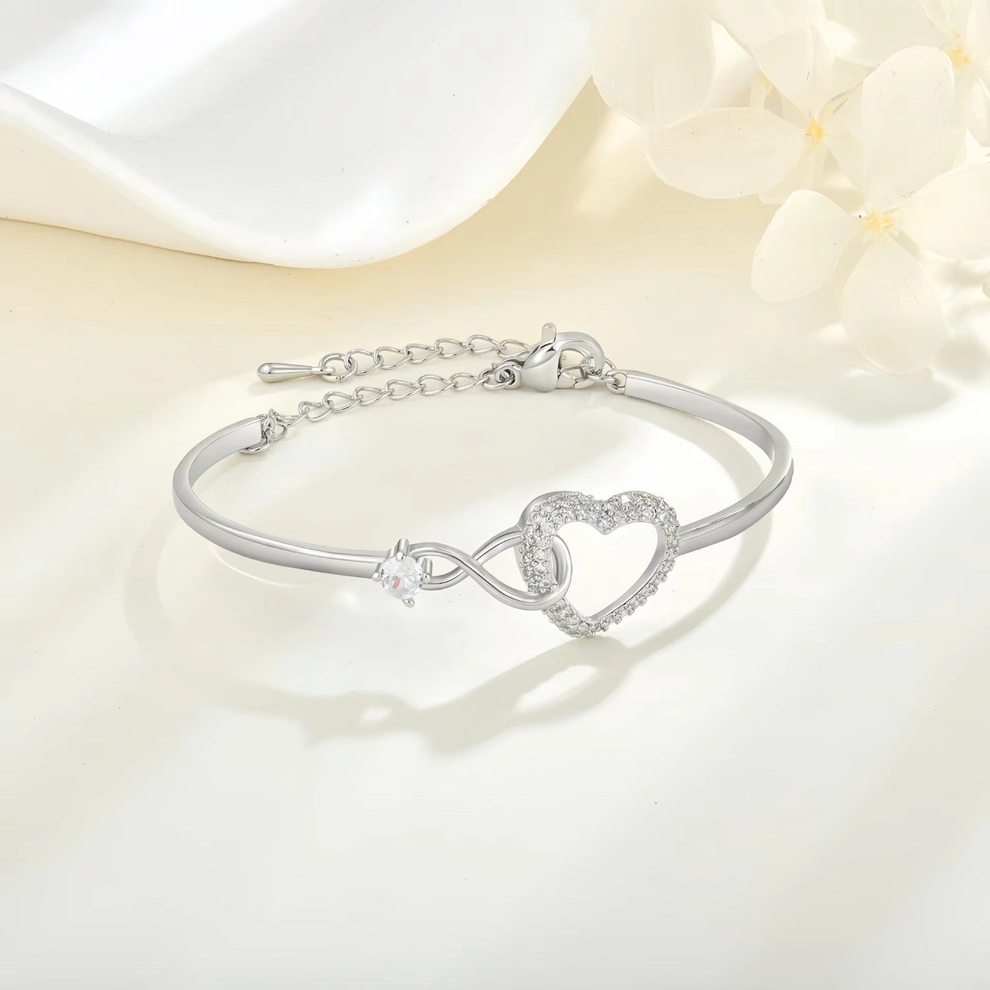 Mother Daughter Infinity Heart Bracelet -  Forever Between Us