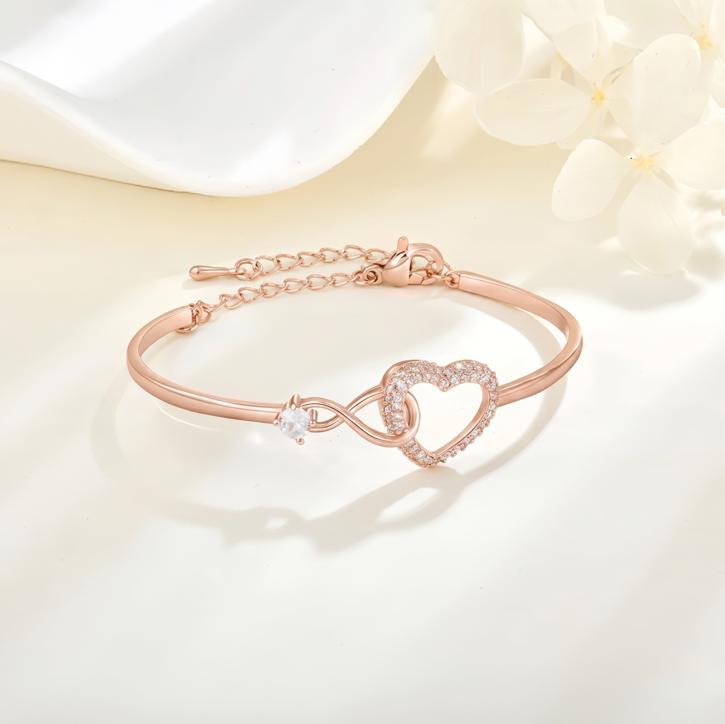 Mother Daughter Infinity Heart Bracelet -  Forever Between Us
