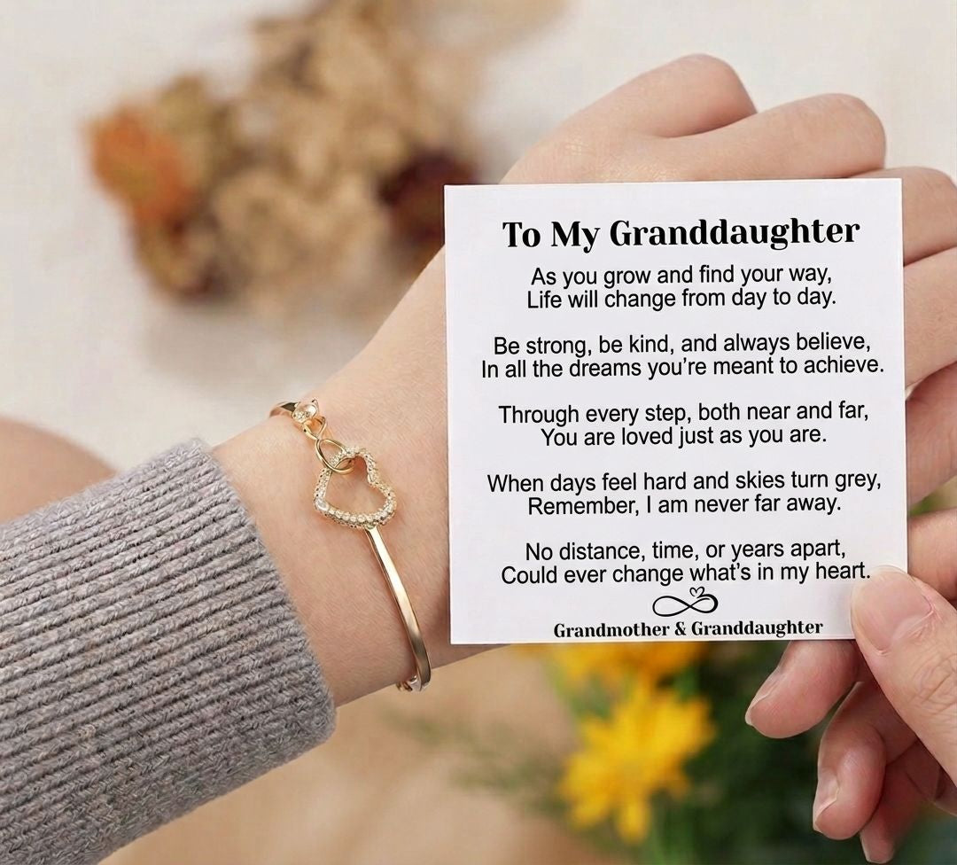 To My Granddaughter Infinity Heart Bracelet Linked Forever From Grandmother