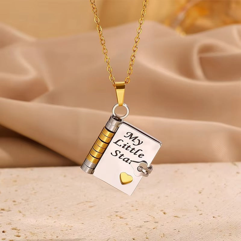 To My Daughter - My Little Star Book Locket Necklace