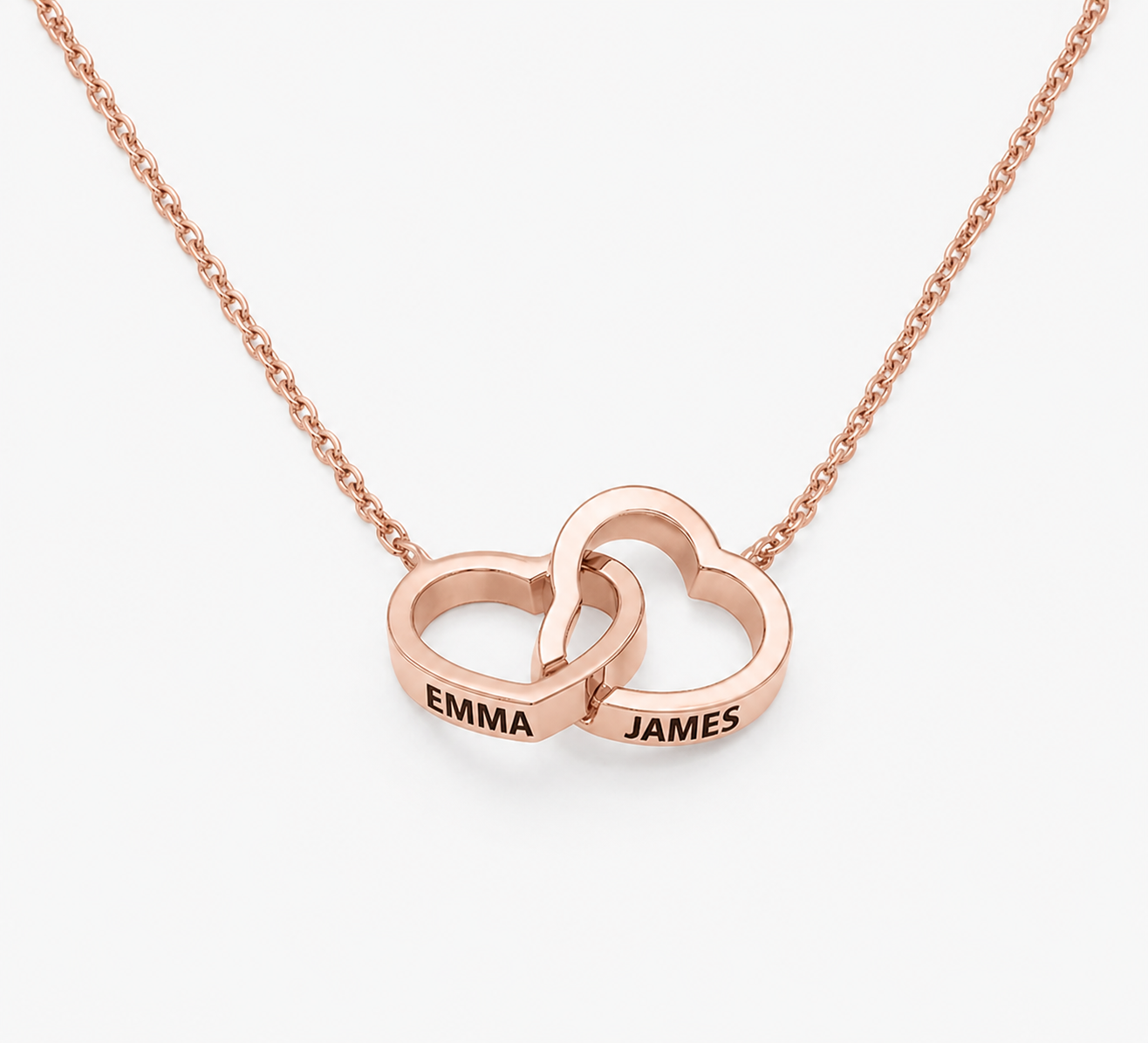 To My Mum - Interlocking Hearts Name Necklace