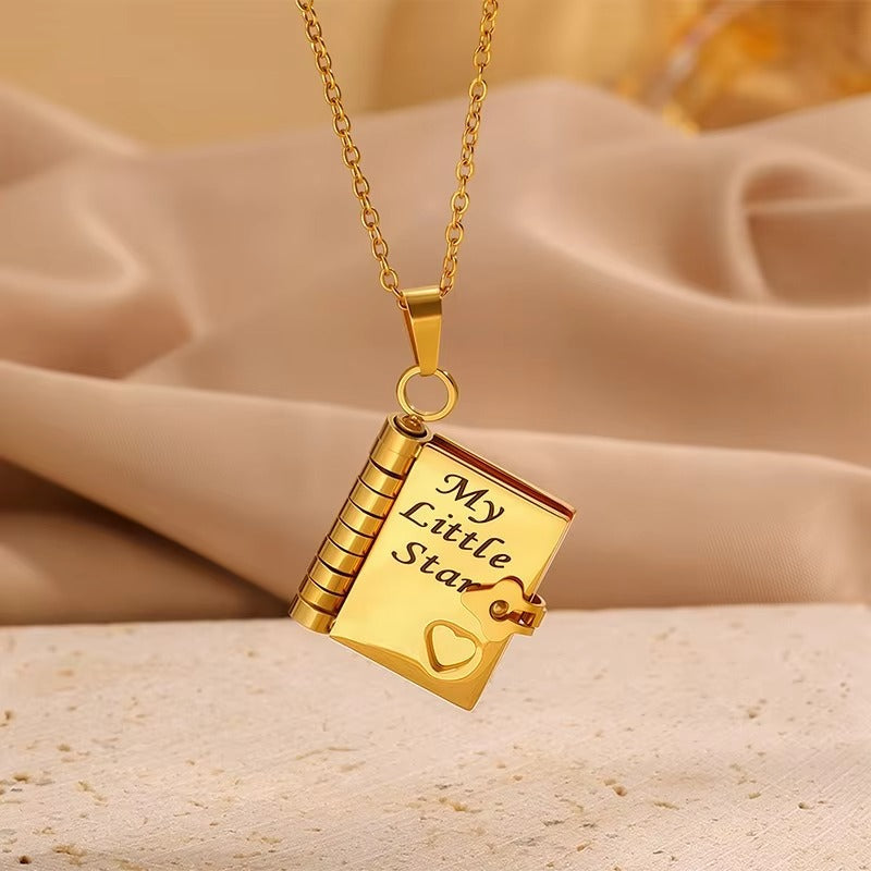 To My Daughter - My Little Star Book Locket Necklace