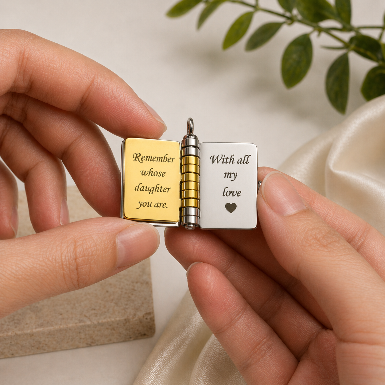 To My Daughter - My Little Star Book Locket Necklace