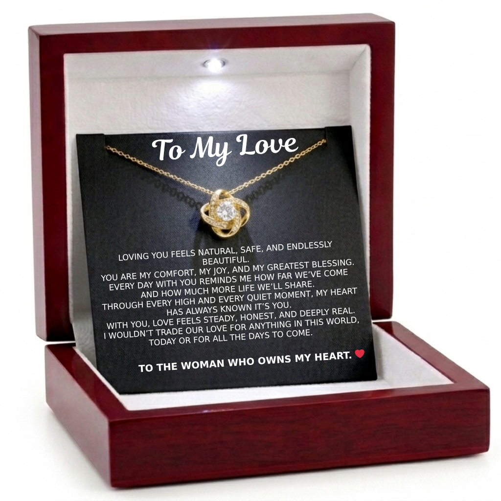 Dear Girlfriend – Happy Valentine’s Day Eternal Knot Necklace - Be Mine