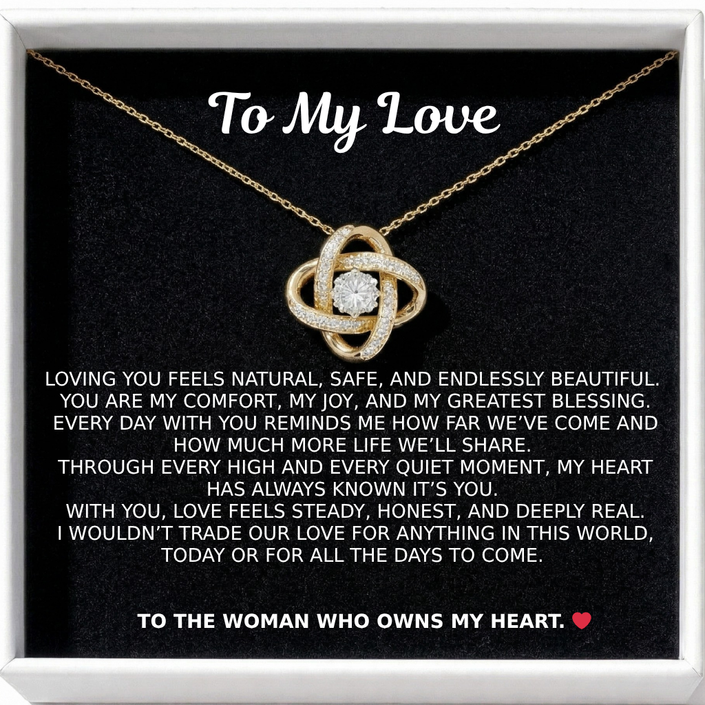 Dear Girlfriend – Happy Valentine’s Day Eternal Knot Necklace - Be Mine