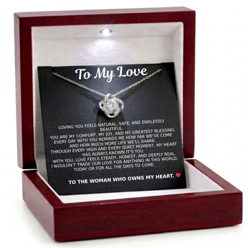 Dear Girlfriend – Happy Valentine’s Day Eternal Knot Necklace - Be Mine