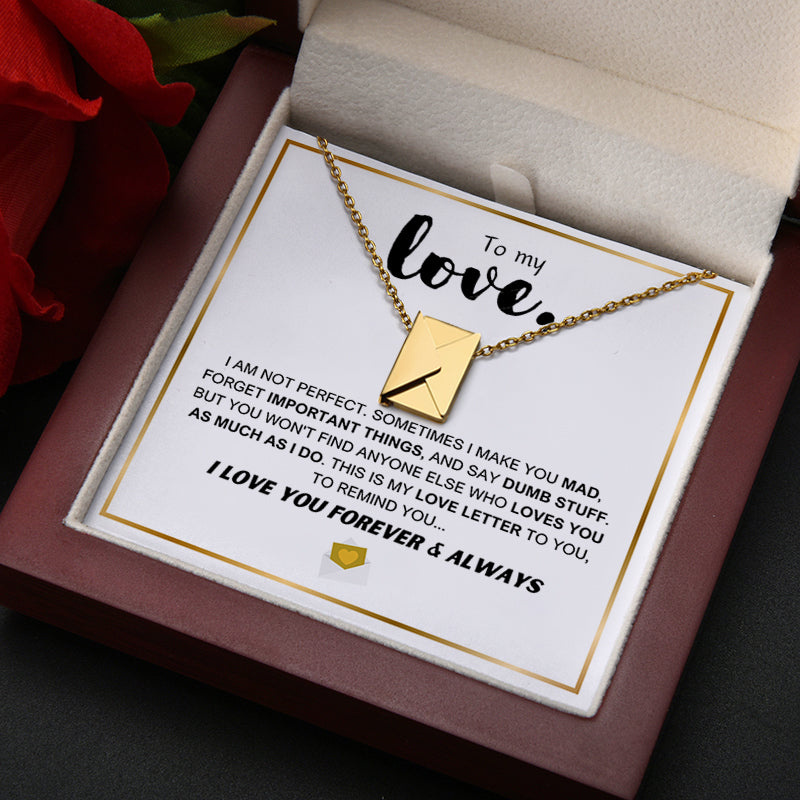 Love Letter Necklace and  Message Card Gift Set