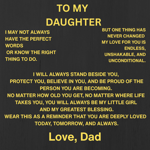 To My Daughter – From Dad – Love Knot Necklace