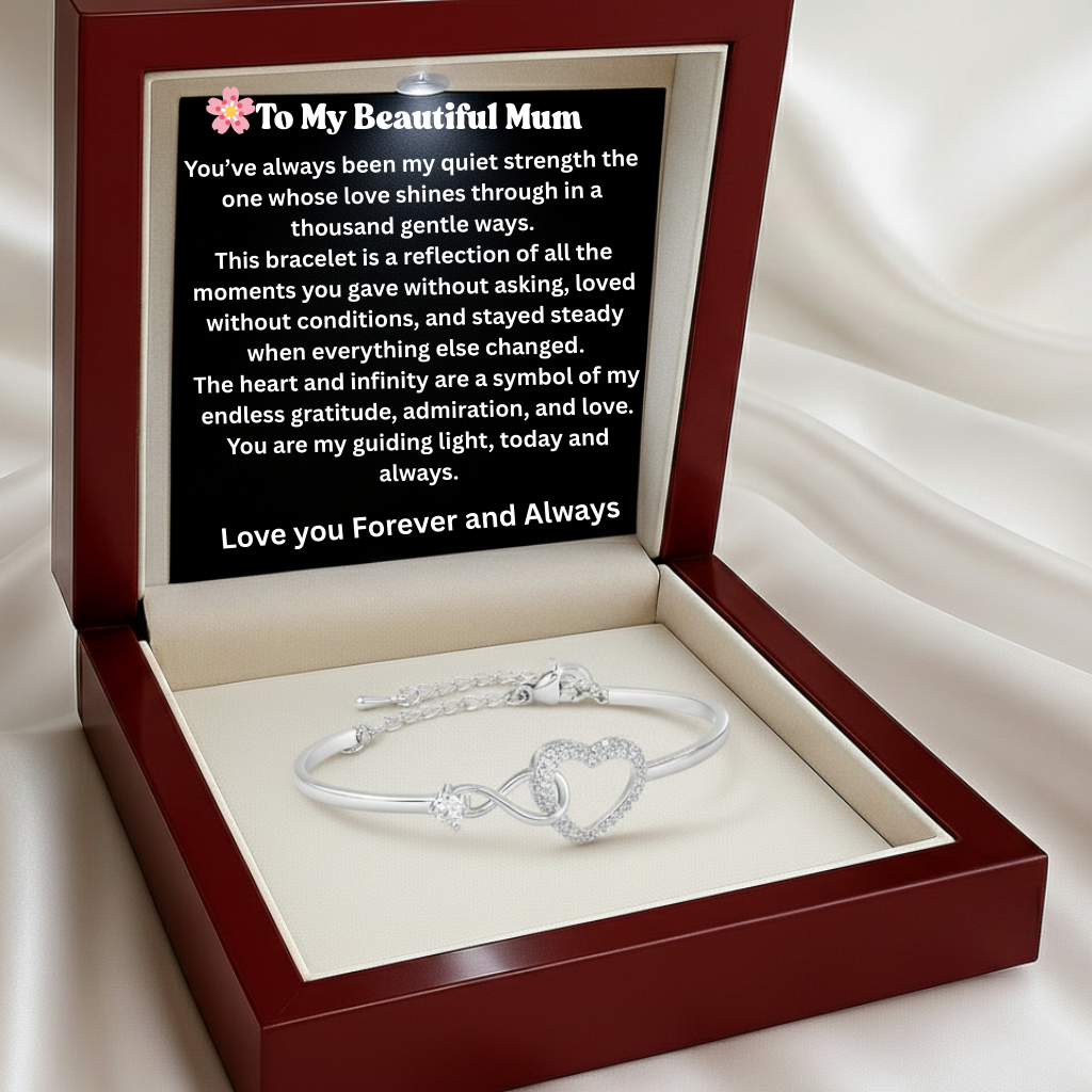 To My Dear Wife - Infinity Heart Bracelet - Love You Forever