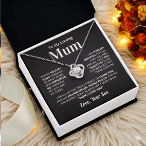 To My Loving Mum – Love Knot Necklace - From Son