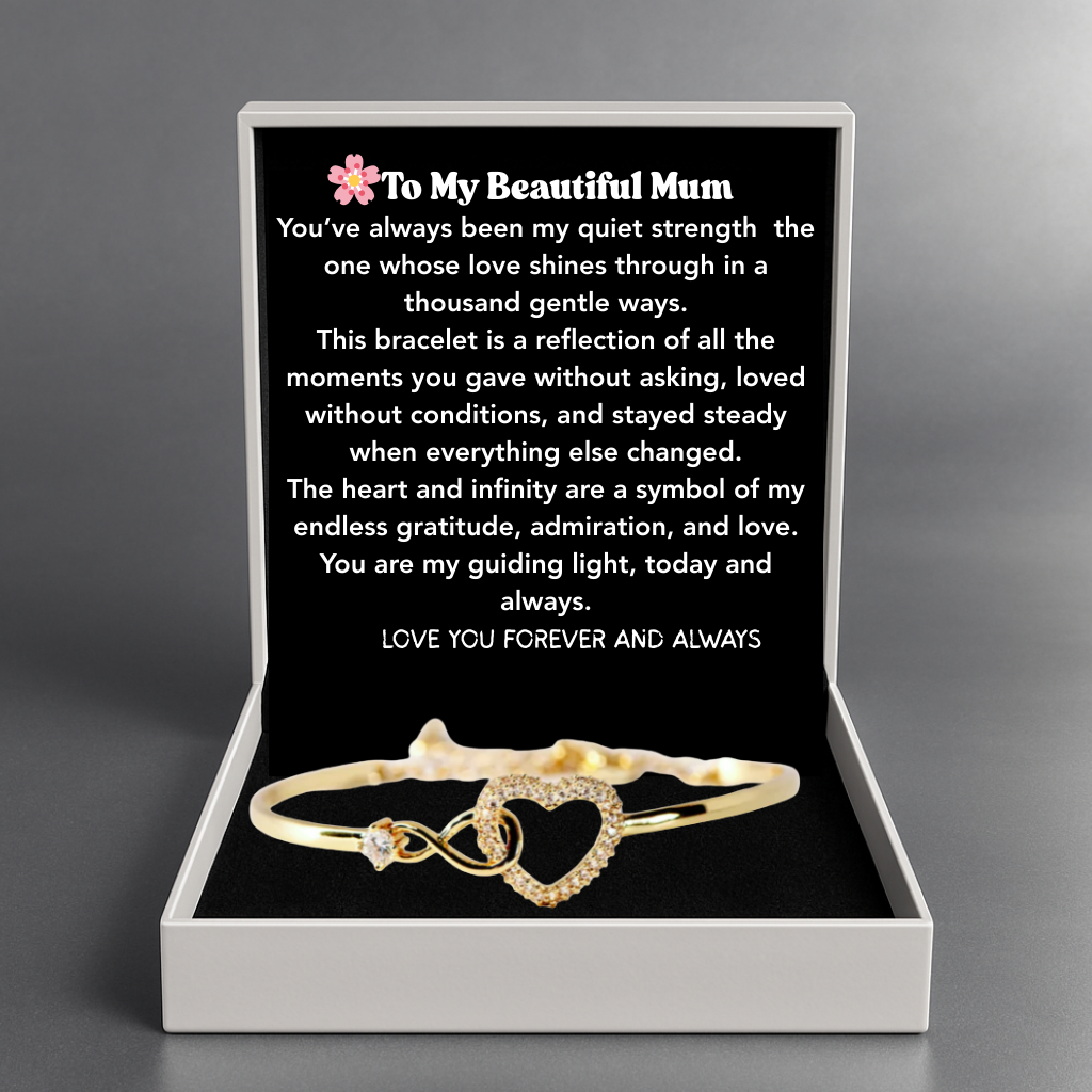 Mother Daughter Infinity Heart Bracelet -  Forever Between Us