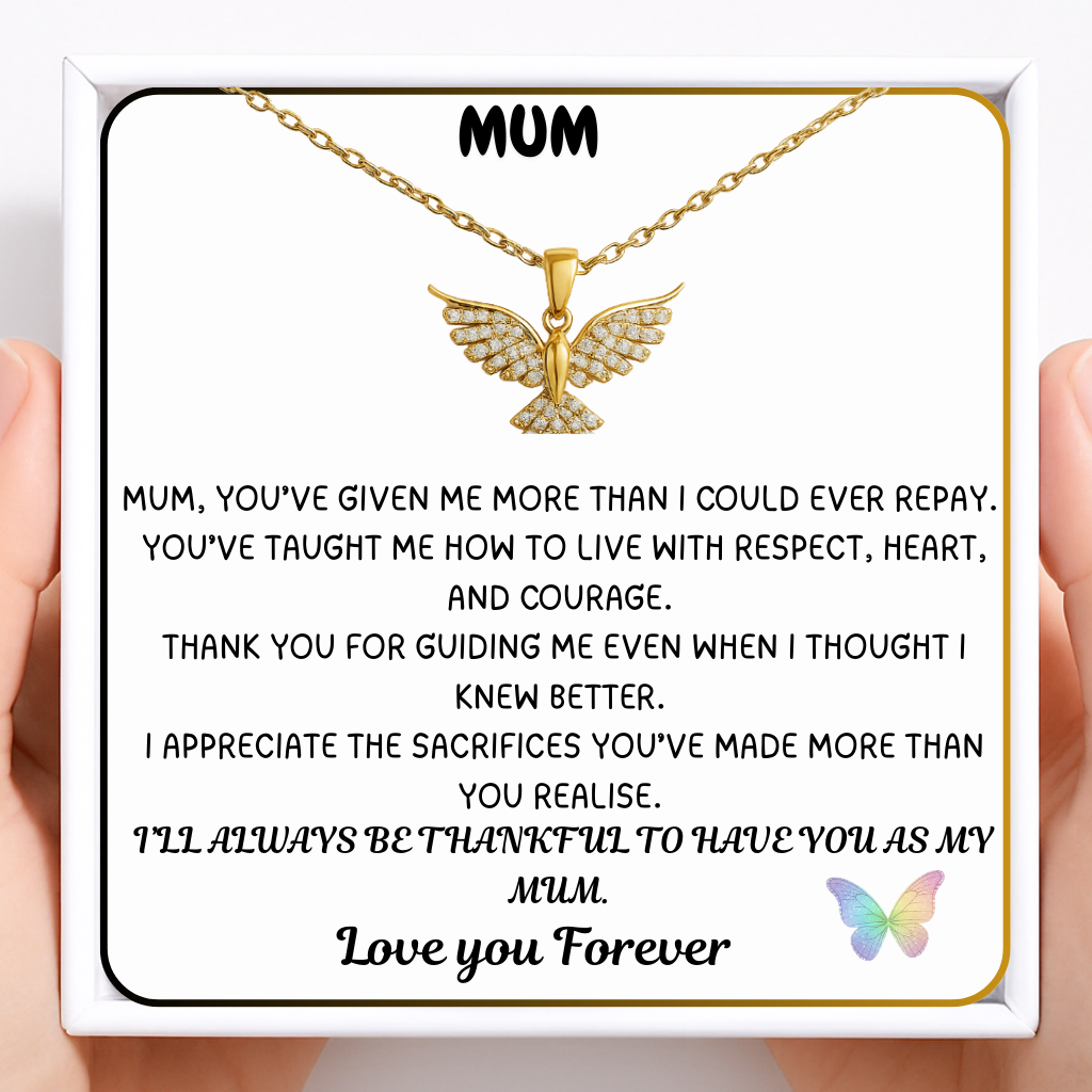 Wings of Strength Necklace – Mum, My Protector