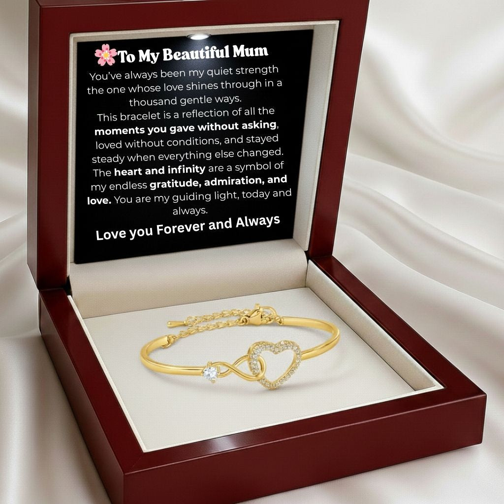 Mother Daughter Infinity Heart Bracelet -  Forever Between Us