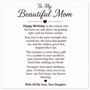 Happy Birthday Mum Bound by Love Necklace - Wrapped in our love