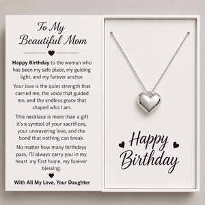 Happy Birthday Mom Close to My Heart Necklace - You’re our heart