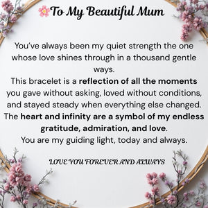 Mother Daughter Infinity Heart Bracelet -  Forever Between Us