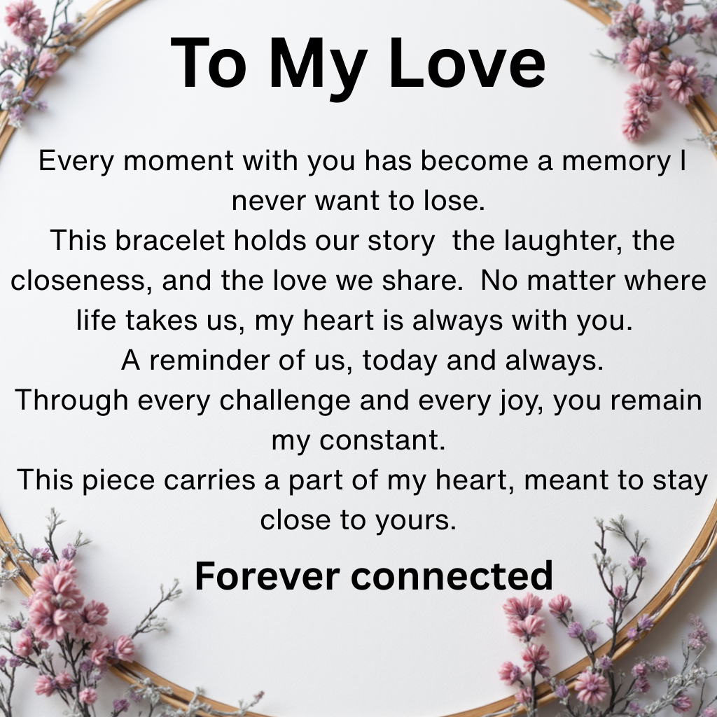 Forever Connected - Engraved Initial Stainless Steel Couple Bracelet Set