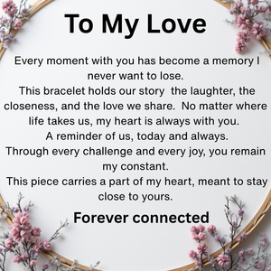 Forever Connected - Engraved Initial Stainless Steel Couple Bracelet Set