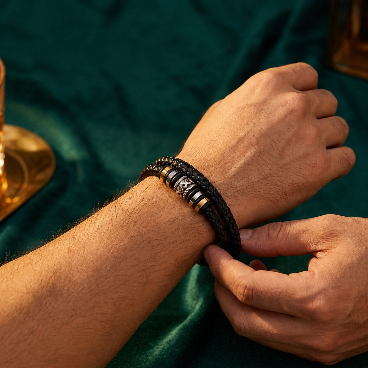 Dad and Son - Engraved Love You Forever Bracelet