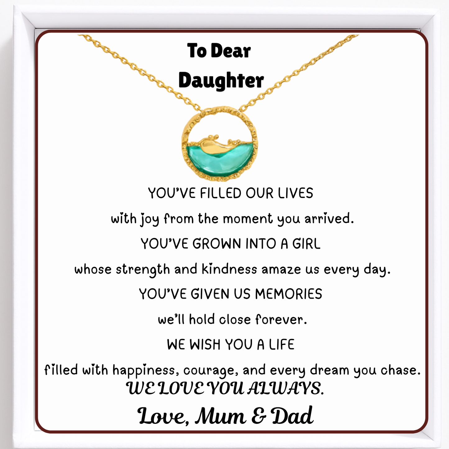 To My Daughter Soul Serenity Necklace - Calm in My Heart