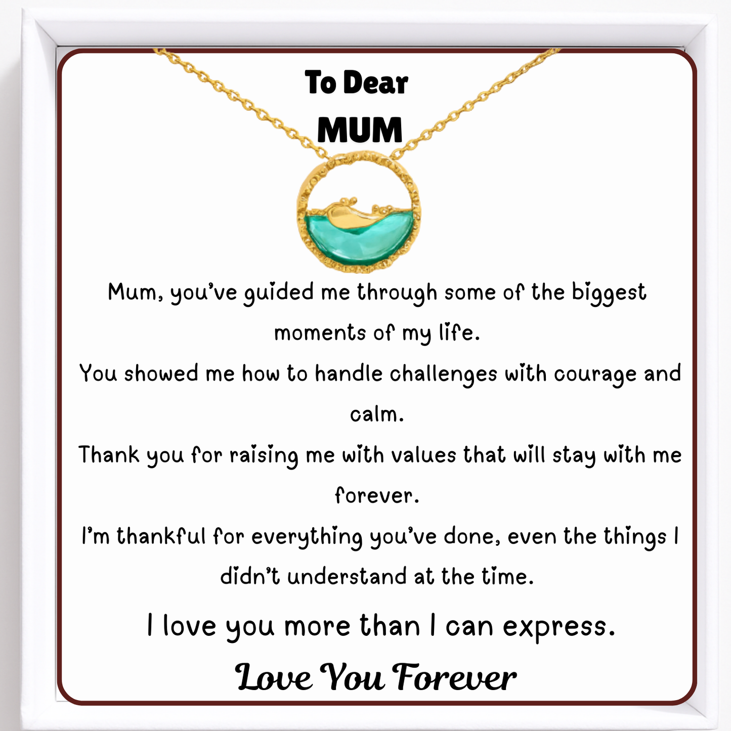 Soul Serenity Necklace - Mum, My Safe Place of Calm