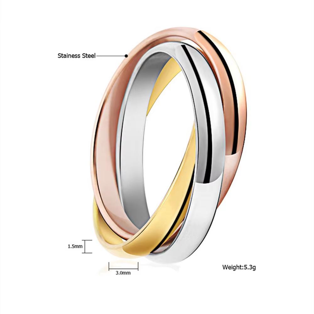 Three-Band Fidget Ring for Daughter or  Granddaughter