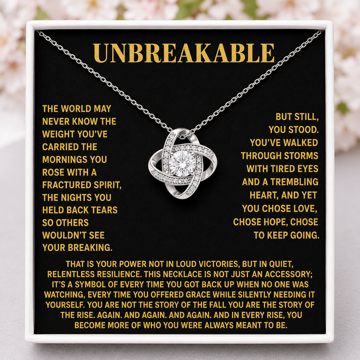 Unbreakable Grit Eternal Knot Necklace - Strength You Can Wear