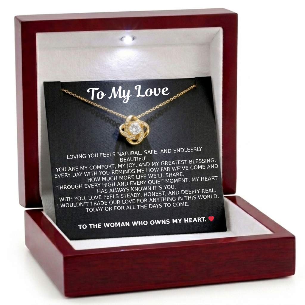 To my Fiancée Valentine Eternal Knot Necklace - Our Future, One Knot