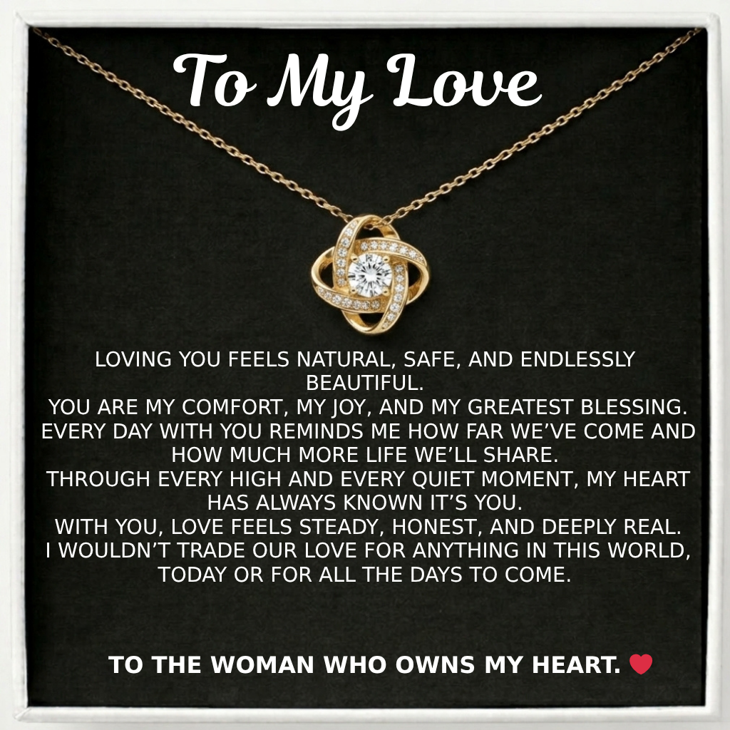 To my Fiancée Valentine Eternal Knot Necklace - Our Future, One Knot