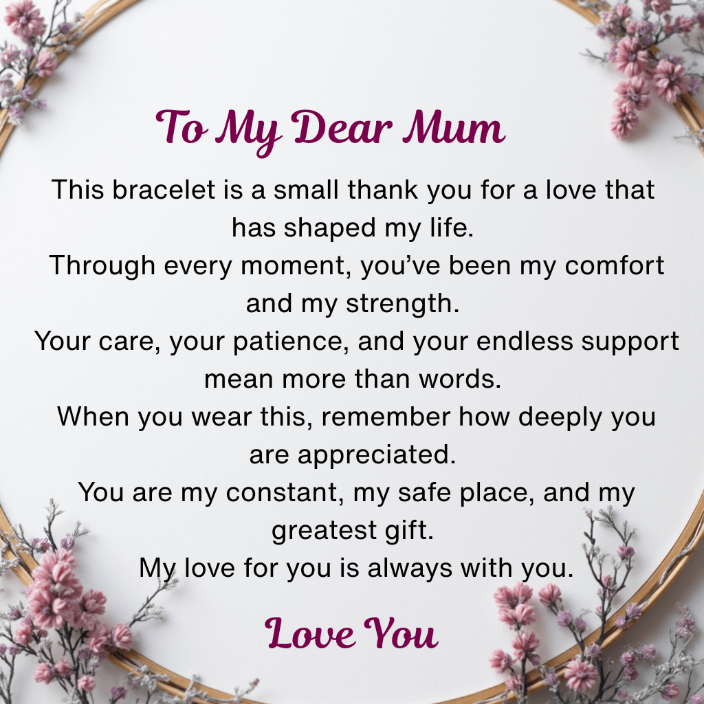 Golden Whisper Bracelet – Mum, My Strength in Every Whisper