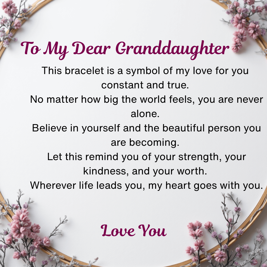 Golden Whisper Bracelet – Granddaughter, My Strength in Every Whisper