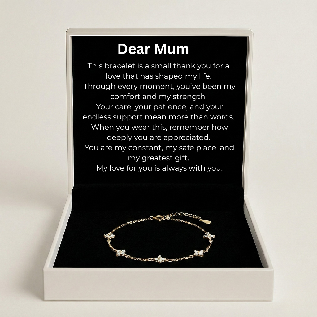 Golden Whisper Bracelet – Mum, My Strength in Every Whisper