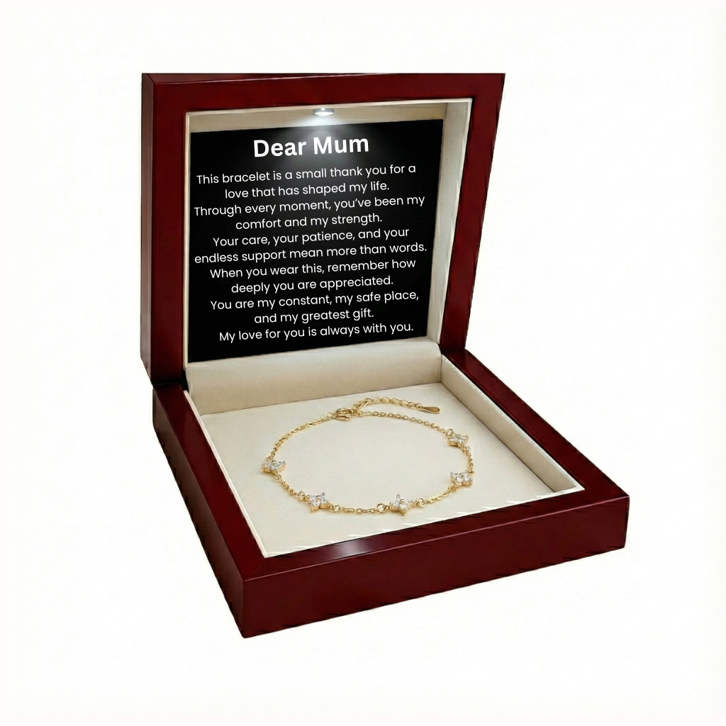 Golden Whisper Bracelet – Mum, My Strength in Every Whisper