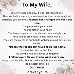 To My Wife – All My Loves Personalised Heart Bracelet (Engraved Names)