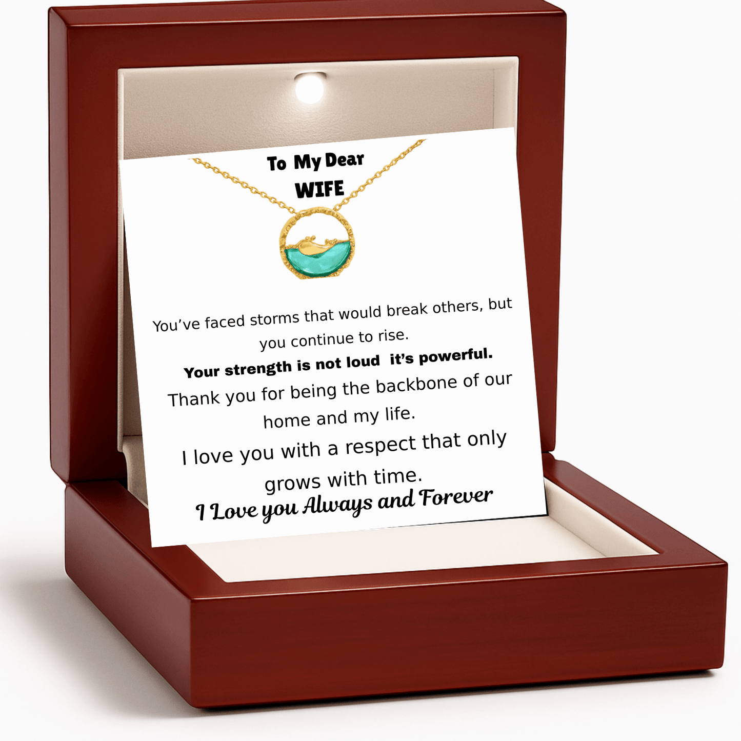To My Wife Soul Serenity Necklace - Peace In Your Heart