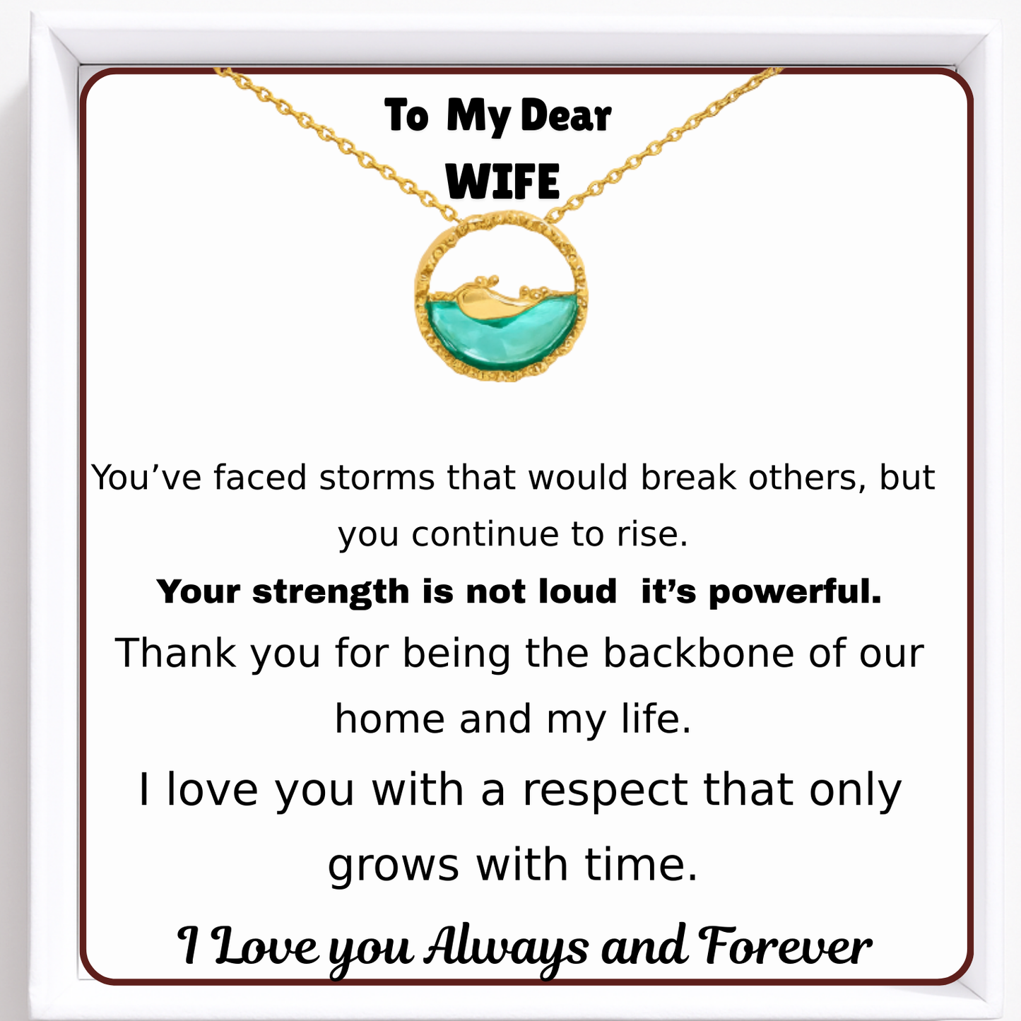 To My Wife Soul Serenity Necklace - Peace In Your Heart