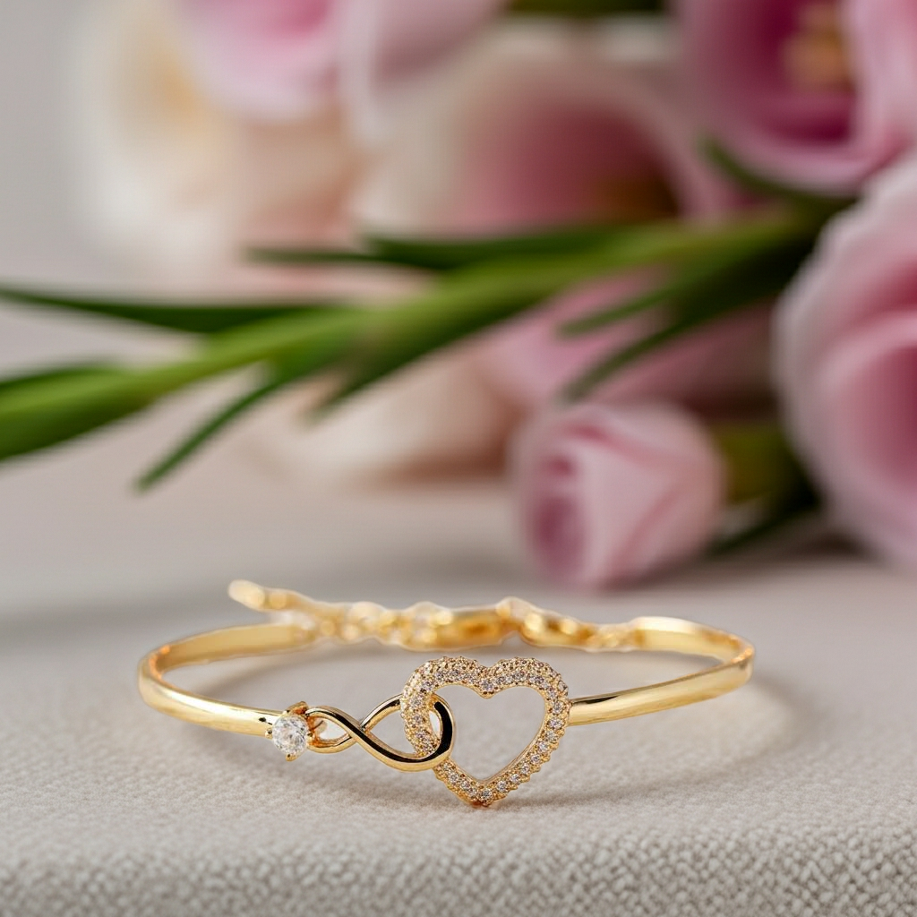 To My Daughter Infinity Heart Bracelet -  Linked forever - from Mum